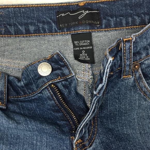 90s Y2K Vintage New York and Company Petite Low Rise Flare Jeans 0P - Picture 4 of 6